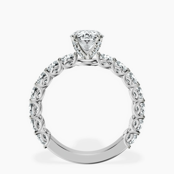 Genelia Side Stone Lab Diamond Ring left view