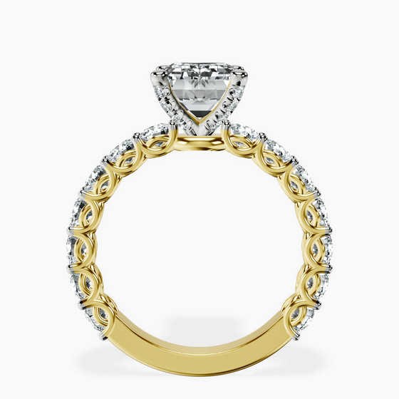 Genelia Side Stone Lab Diamond Ring left view