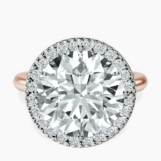 Harriet Halo 2mm Lab Diamond Ring front view