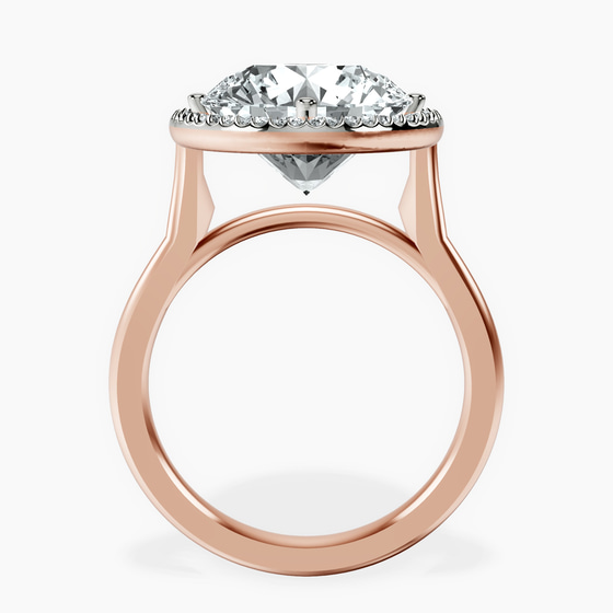 Harriet Halo 2mm Lab Diamond Ring left view