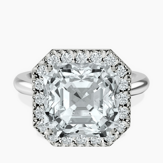 Harriet Halo 2mm Lab Diamond Ring front view