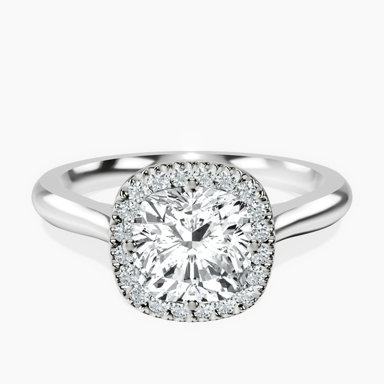 Harriet Halo 2mm Lab Diamond Ring front view
