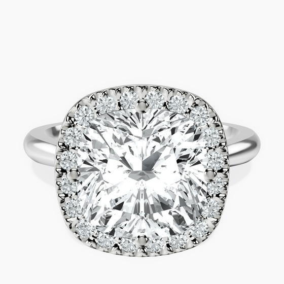 Harriet Halo 2mm Lab Diamond Ring front view