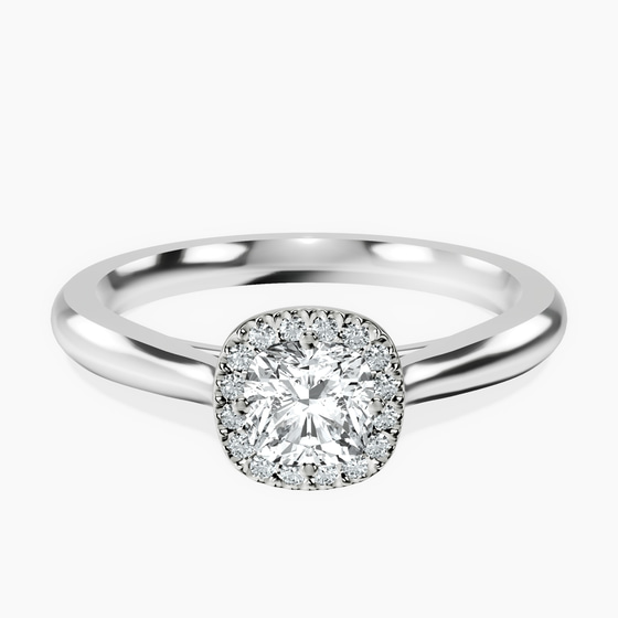 Harriet Halo 2mm Lab Diamond Ring front view