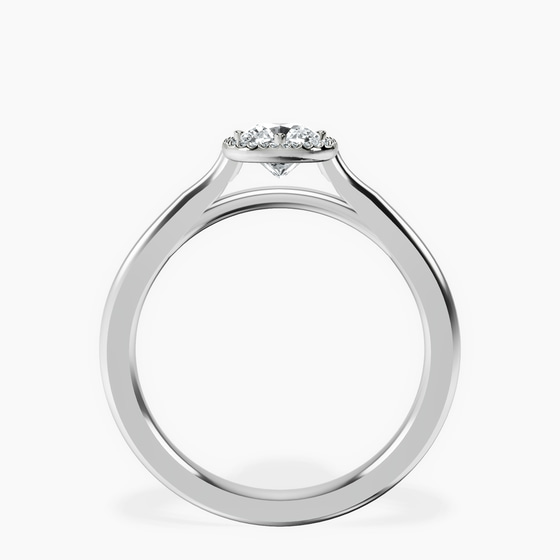 Harriet Halo 2mm Lab Diamond Ring left view