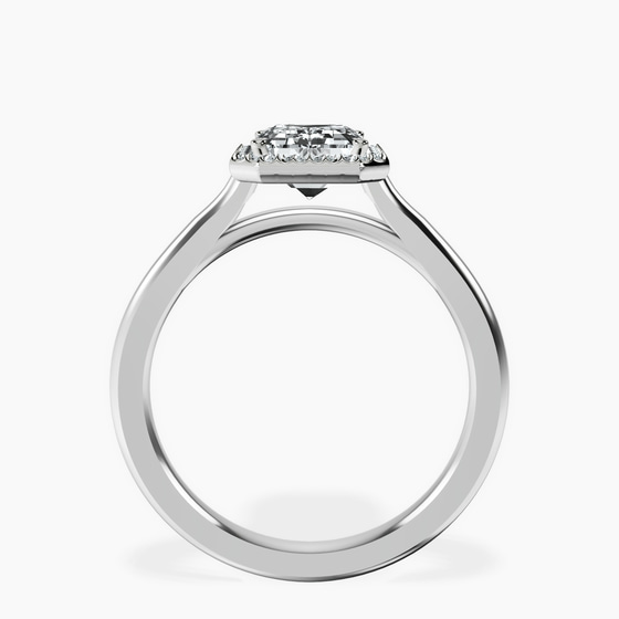 Harriet Halo 2mm Lab Diamond Ring left view