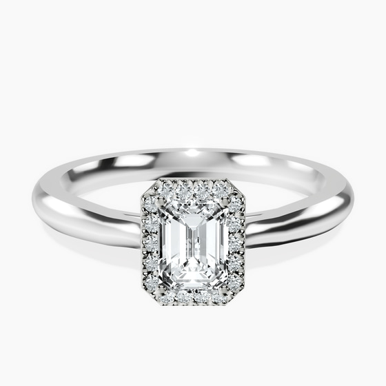 Harriet Halo 2mm Lab Diamond Ring front view