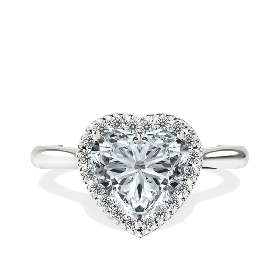 Harriet Halo 2mm Lab Diamond Ring front view