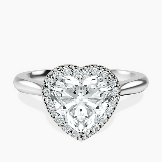 Harriet Halo 2mm Lab Diamond Ring front view