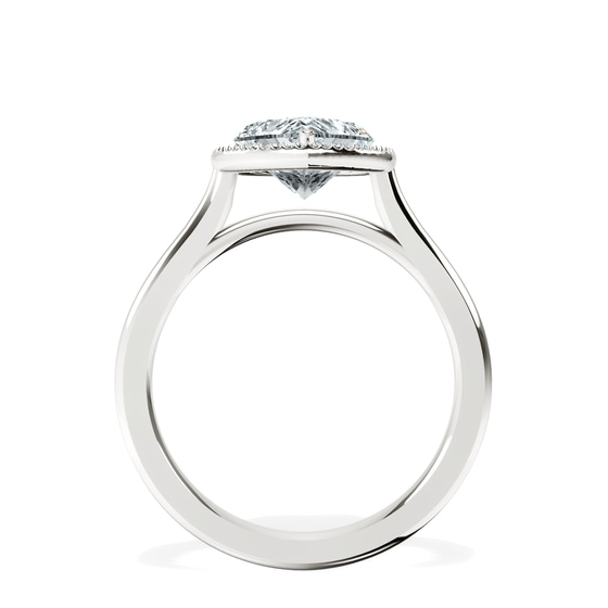 Harriet Halo 2mm Lab Diamond Ring top view