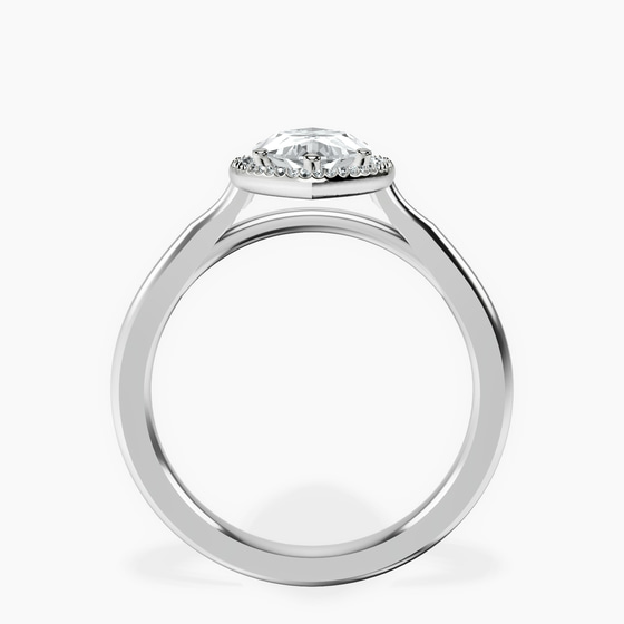 Harriet Halo 2mm Lab Diamond Ring left view