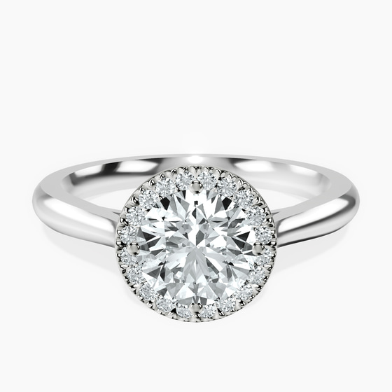Harriet Halo 2mm Lab Diamond Ring front view