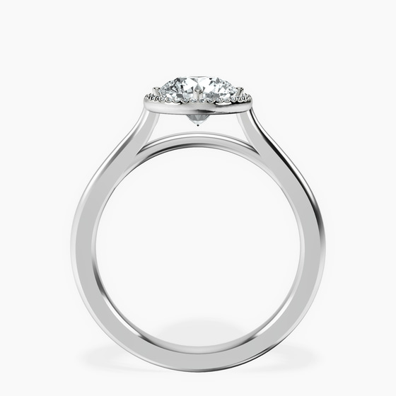 Harriet Halo 2mm Lab Diamond Ring left view