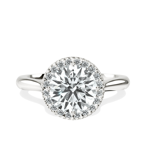 Harriet Halo 2mm Lab Diamond Ring front view