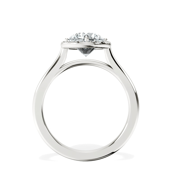 Harriet Halo 2mm Lab Diamond Ring top view