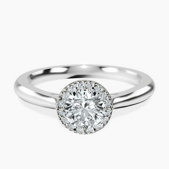 Harriet Halo 2mm Lab Diamond Ring front view
