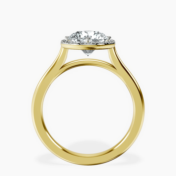 Harriet Halo 2mm Lab Diamond Ring left view