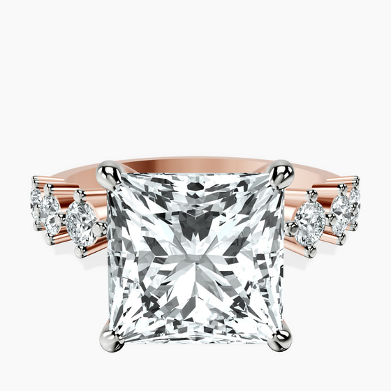 Edna Side Stone Lab Diamond Ring front view