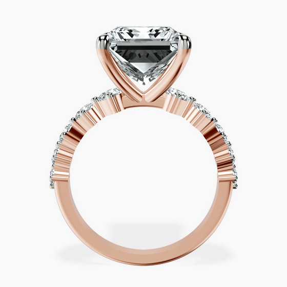 Edna Side Stone Lab Diamond Ring left view
