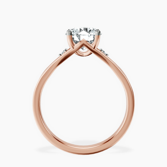 Erica Swan Split Shank Lab Diamond Ring left view