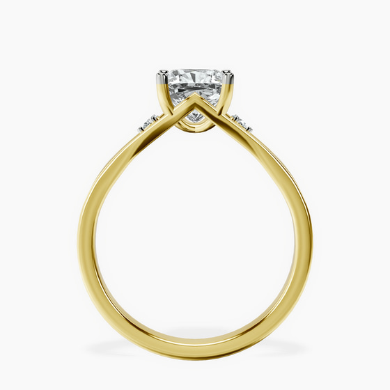 Erica Swan Split Shank Lab Diamond Ring left view
