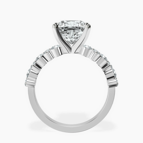 Dorothea Side Stone Lab Diamond Ring left view