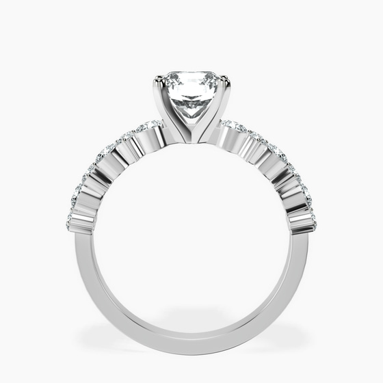 Dorothea Side Stone Lab Diamond Ring left view