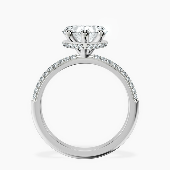 Eloa Secret Halo Lab Diamond Ring left view