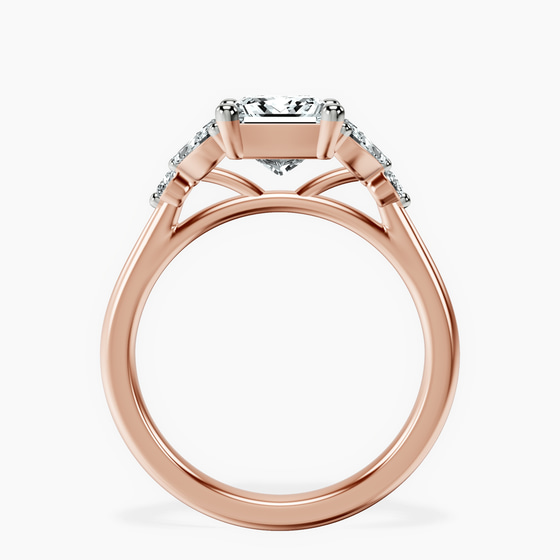 Beatrice Marquise Side Stone Lab Diamond Ring left view