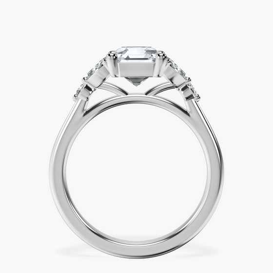 Beatrice Marquise Side Stone Lab Diamond Ring left view