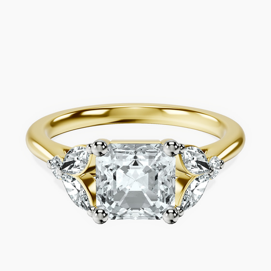 Beatrice Marquise Side Stone Lab Diamond Ring front view