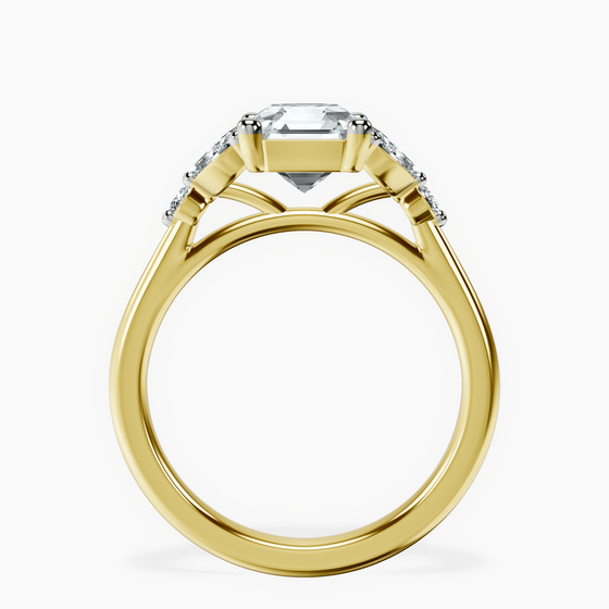 Beatrice Marquise Side Stone Lab Diamond Ring left view