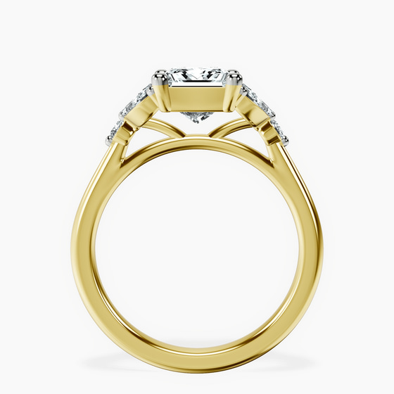 Beatrice Marquise Side Stone Lab Diamond Ring left view