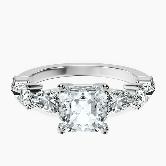 Frances Side Stone Lab Diamond Ring front view