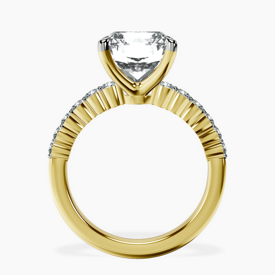 Lottie Four Claw Side Stone Lab Diamond Ring left view