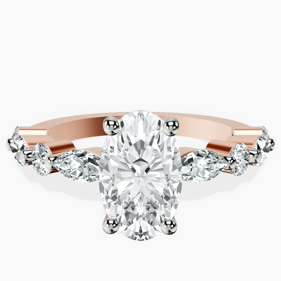 Pamela Eternity Side Stone Lab Diamond Ring front view