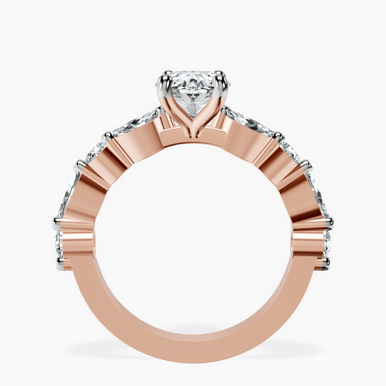 Pamela Eternity Side Stone Lab Diamond Ring left view