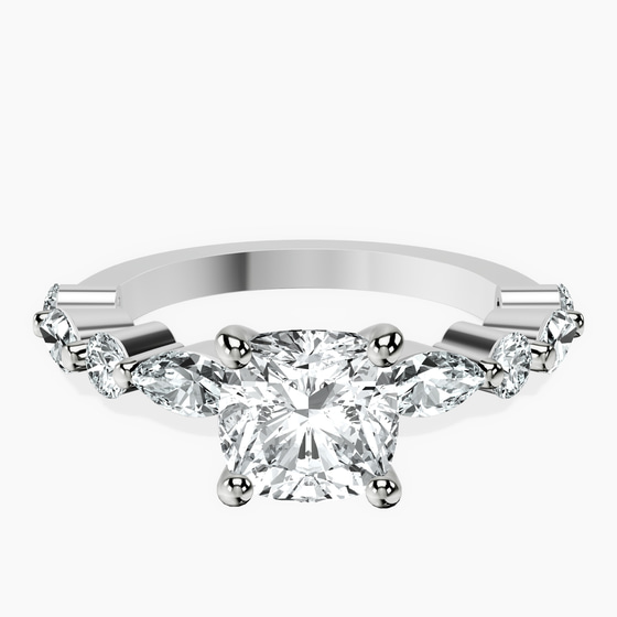 Pamela Eternity Side Stone Lab Diamond Ring front view