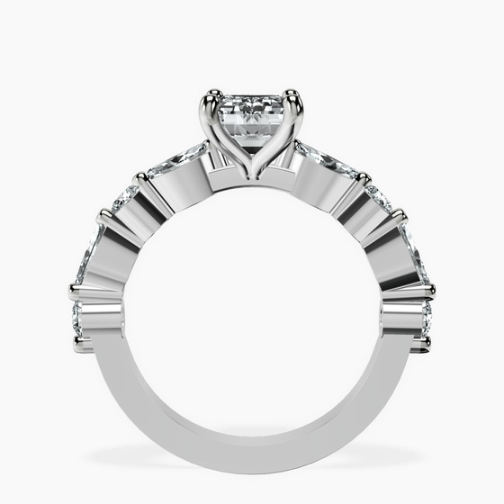 Pamela Eternity Side Stone Lab Diamond Ring left view