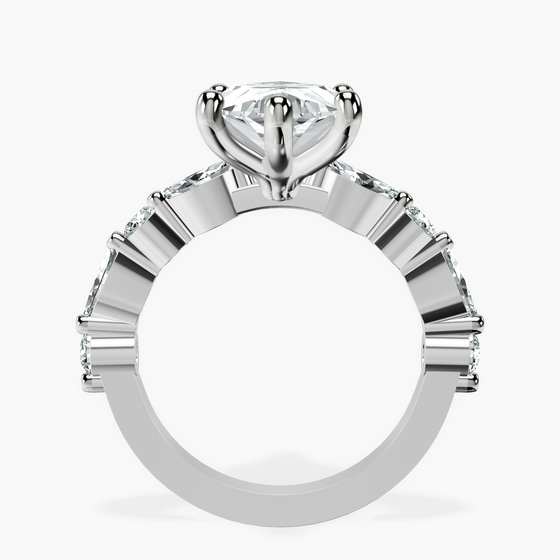 Pamela Eternity Side Stone Lab Diamond Ring left view