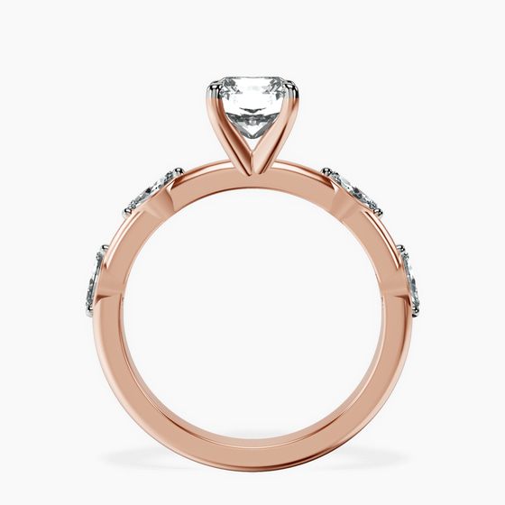 Sheryl Marquise Side Stone Lab Diamond Ring left view