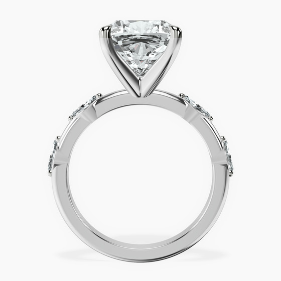 Sheryl Marquise Side Stone Lab Diamond Ring left view