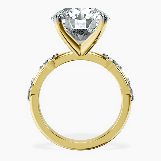 Sheryl Marquise Side Stone Lab Diamond Ring left view
