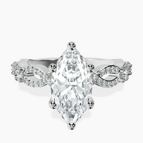 Aristea Elite Milgrain Lab Diamond Ring front view