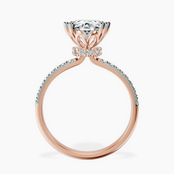 Olivia Secret Halo Lab Diamond Ring left view