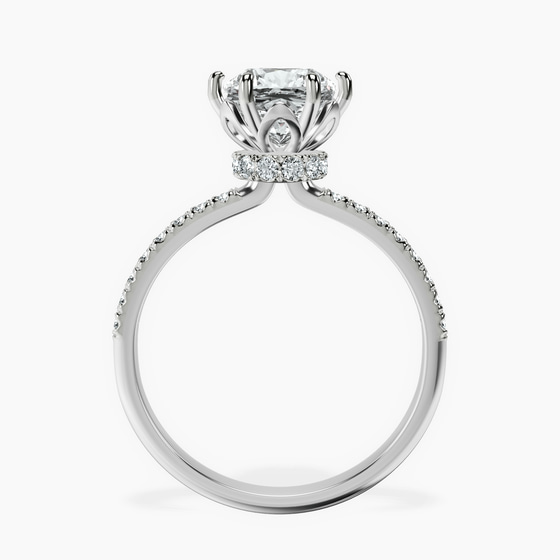 Olivia Secret Halo Lab Diamond Ring left view