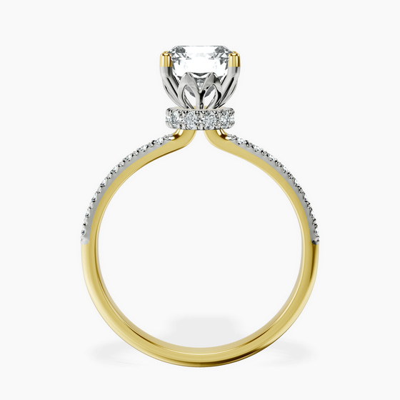Olivia Secret Halo Lab Diamond Ring left view