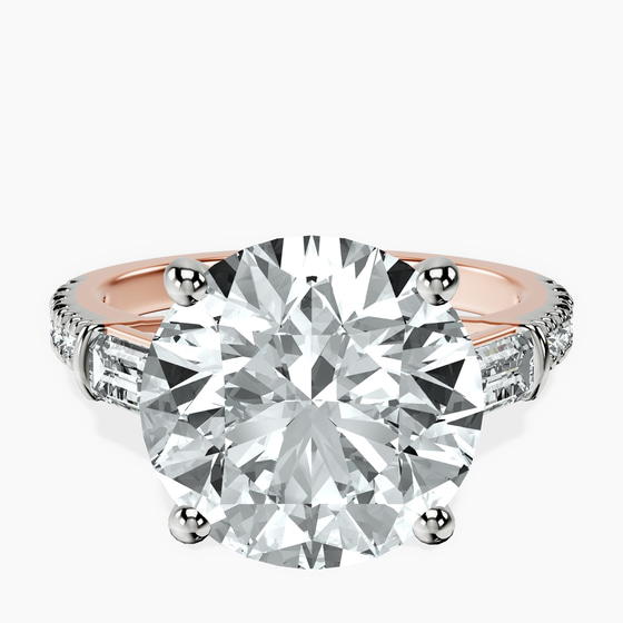 Opalina Charm Side Stone Lab Diamond Ring front view