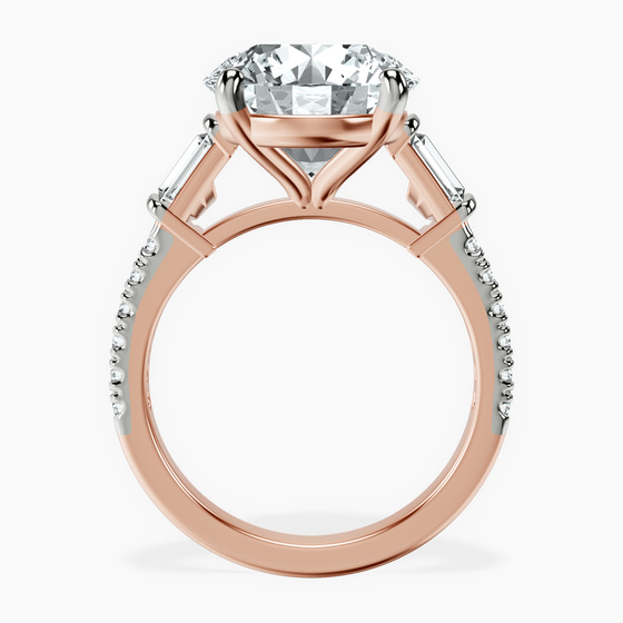 Opalina Charm Side Stone Lab Diamond Ring left view