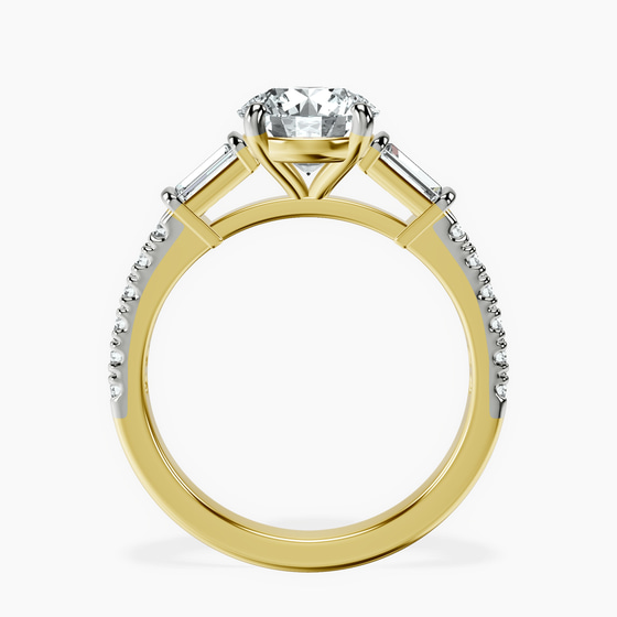 Opalina Charm Side Stone Lab Diamond Ring left view